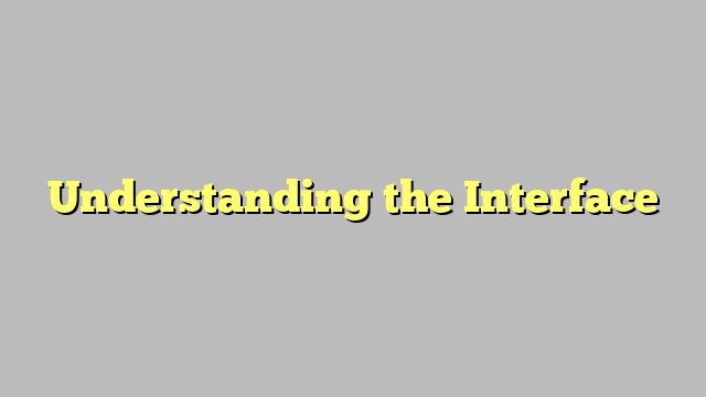 Understanding the Interface
